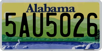 AL license plate 5AU5026