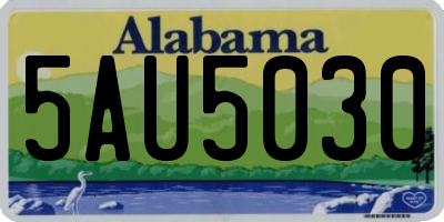 AL license plate 5AU5030