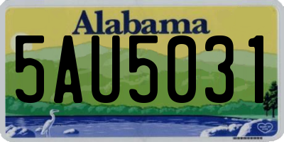 AL license plate 5AU5031