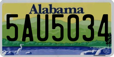 AL license plate 5AU5034