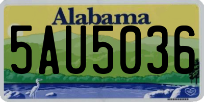 AL license plate 5AU5036