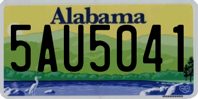 AL license plate 5AU5041