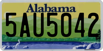 AL license plate 5AU5042