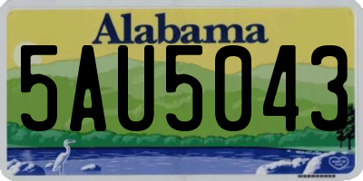 AL license plate 5AU5043