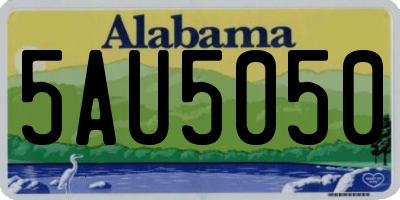 AL license plate 5AU5050