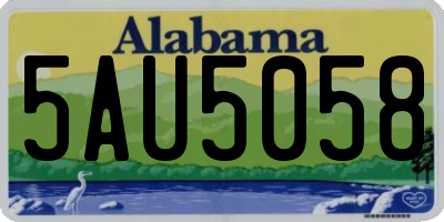 AL license plate 5AU5058