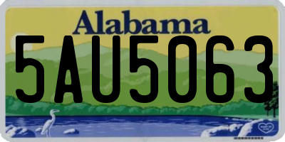 AL license plate 5AU5063
