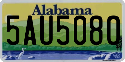 AL license plate 5AU5080