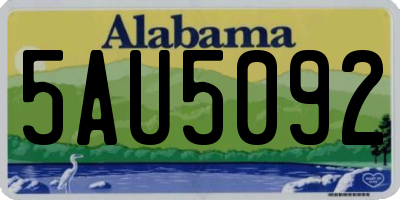 AL license plate 5AU5092