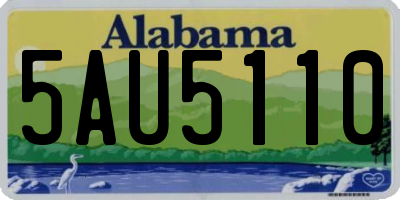 AL license plate 5AU5110