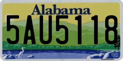 AL license plate 5AU5118