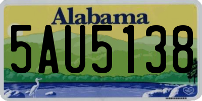 AL license plate 5AU5138