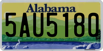 AL license plate 5AU5180