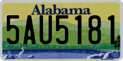 AL license plate 5AU5181