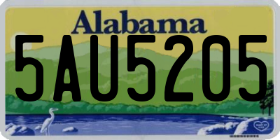 AL license plate 5AU5205