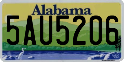 AL license plate 5AU5206
