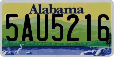 AL license plate 5AU5216