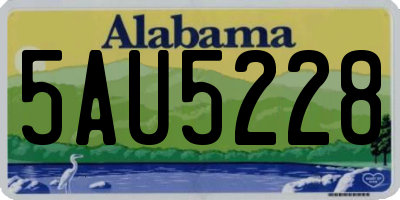 AL license plate 5AU5228
