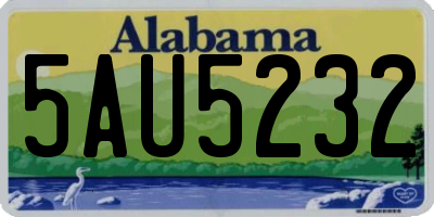 AL license plate 5AU5232