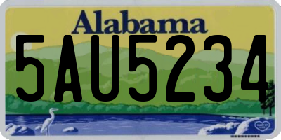 AL license plate 5AU5234