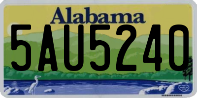 AL license plate 5AU5240