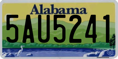 AL license plate 5AU5241