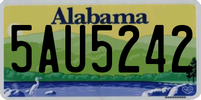 AL license plate 5AU5242