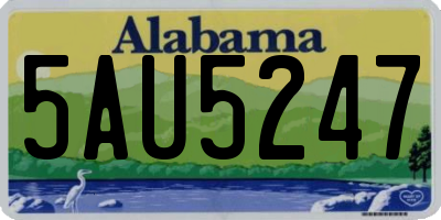 AL license plate 5AU5247