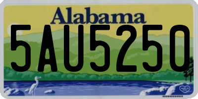 AL license plate 5AU5250