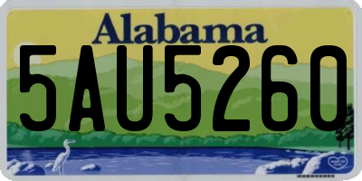 AL license plate 5AU5260