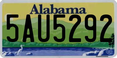 AL license plate 5AU5292
