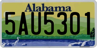 AL license plate 5AU5301