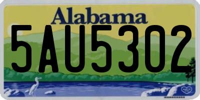 AL license plate 5AU5302