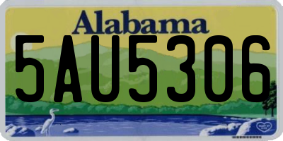 AL license plate 5AU5306