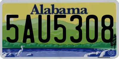 AL license plate 5AU5308