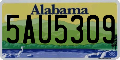 AL license plate 5AU5309