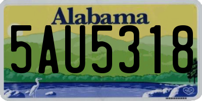 AL license plate 5AU5318