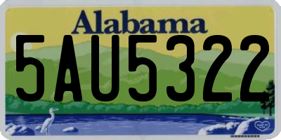 AL license plate 5AU5322