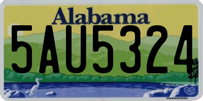 AL license plate 5AU5324