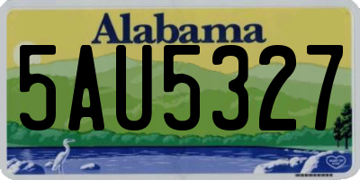 AL license plate 5AU5327