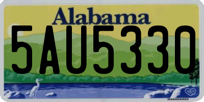 AL license plate 5AU5330