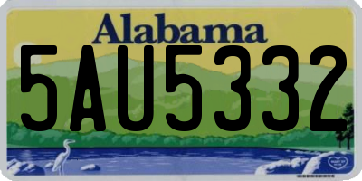 AL license plate 5AU5332