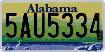 AL license plate 5AU5334