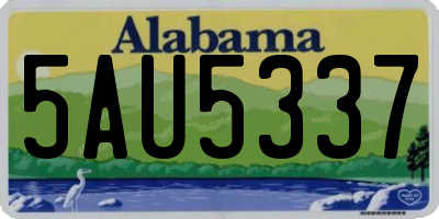 AL license plate 5AU5337