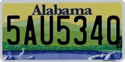 AL license plate 5AU5340