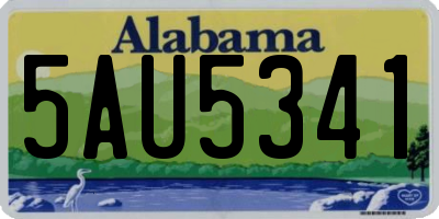 AL license plate 5AU5341