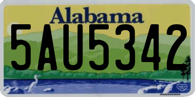 AL license plate 5AU5342