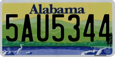 AL license plate 5AU5344