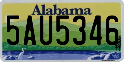 AL license plate 5AU5346