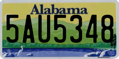 AL license plate 5AU5348